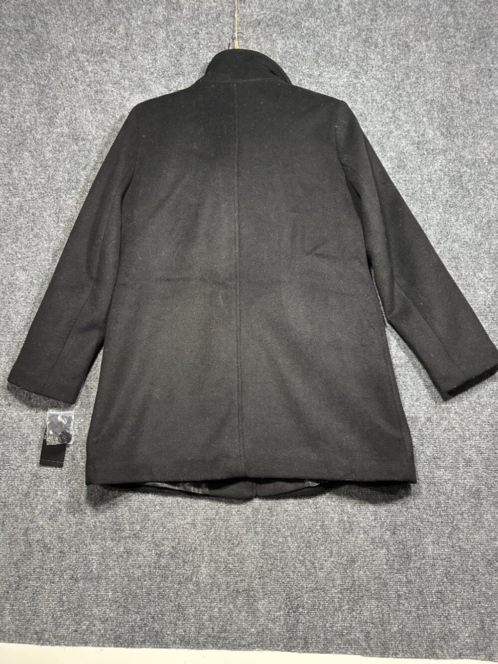 Lauren Ralph Lauren Black Label Wool Peacoat Womens 8 Black Tab Front Button NEW - Picture 8 of 11